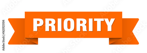 priority ribbon isolated on transparent background. priority ribbon