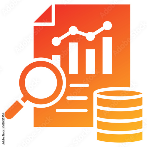 Data Analytics Glyph Gradient Icon