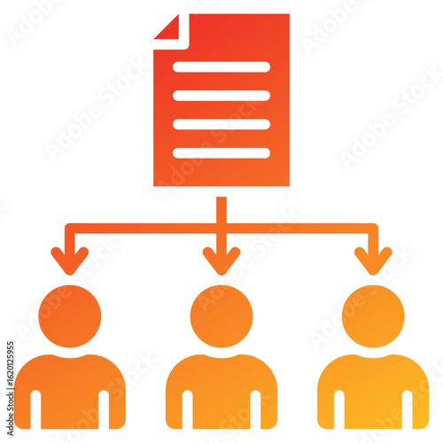 Resource Allocation Glyph Gradient Icon