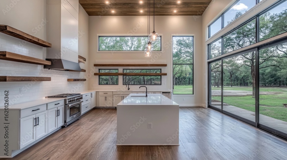 custom made wallpaper toronto digitalBright modern kitchen with lovely views