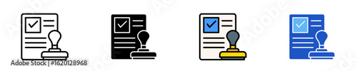 Regulatory Approval  Icon Set Multiple Style Collection
