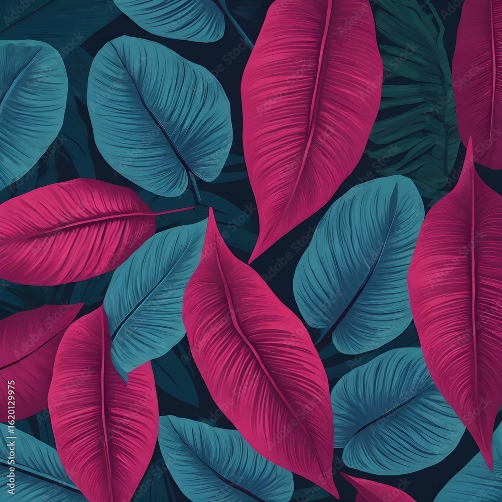 red leaves background