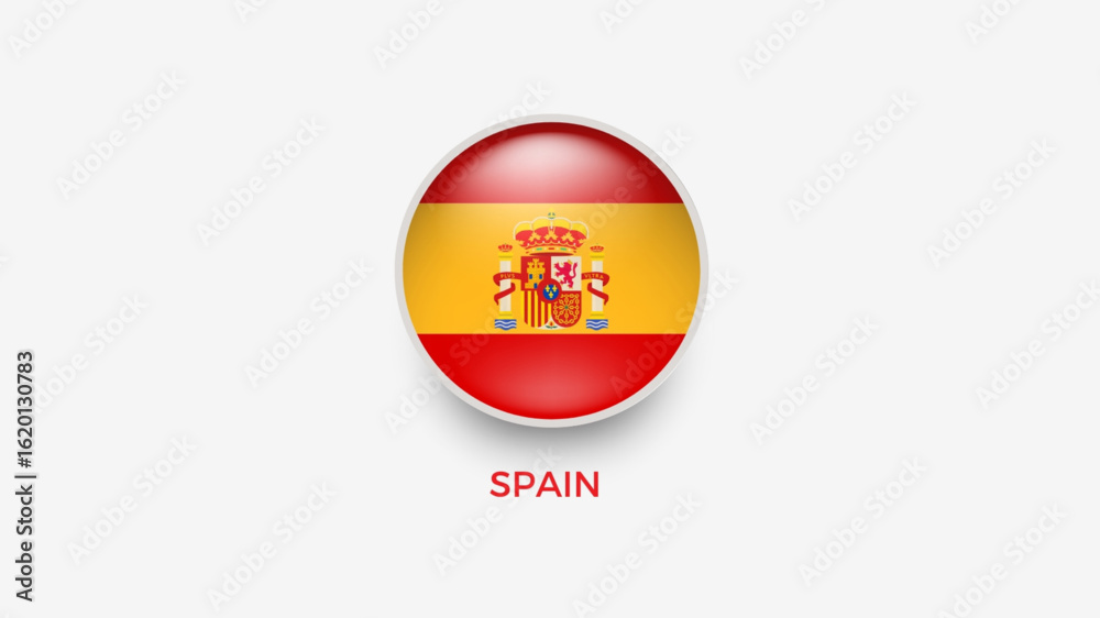 Fototapeta premium spain 3d flag vector illustrator