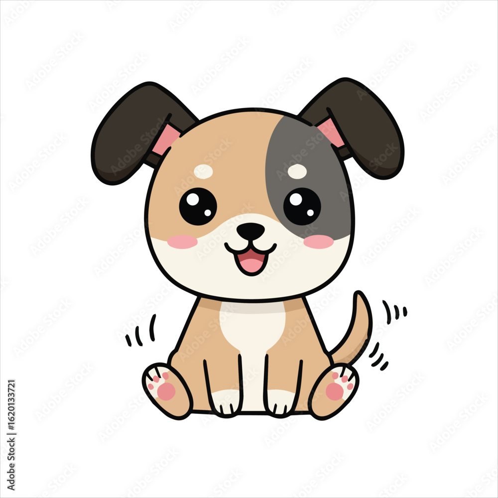 Obraz premium Adorable cartoon dog character design for advertising