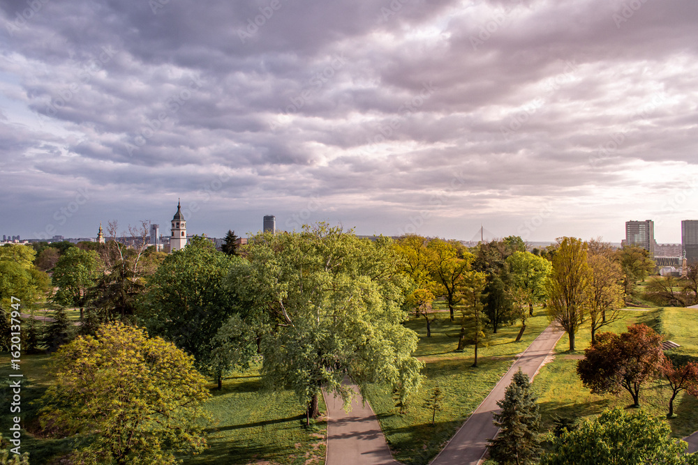 Obraz premium Belgrade, Serbia — a park and green space for leisure and walks.