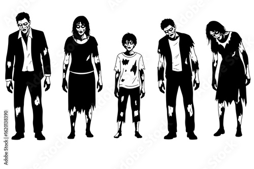 Halloween zombie silhouette