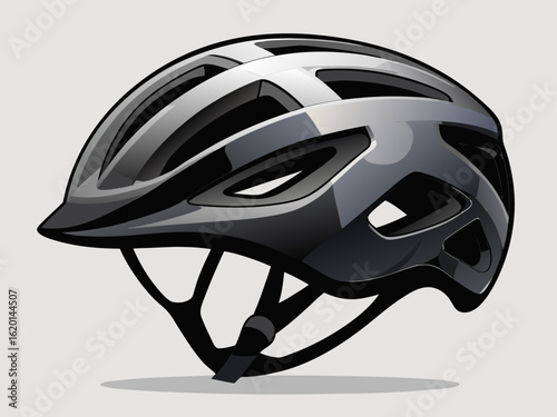 A minimal bicycle helmet in matte black, centered on clean white background for cycling gear display
