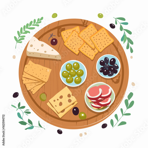 Vector illustration of tapas and appetizers