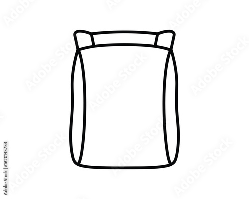 Bulk bag with straps, flexible intermediate container, FIBC, big bag, sack container, vector illustration.