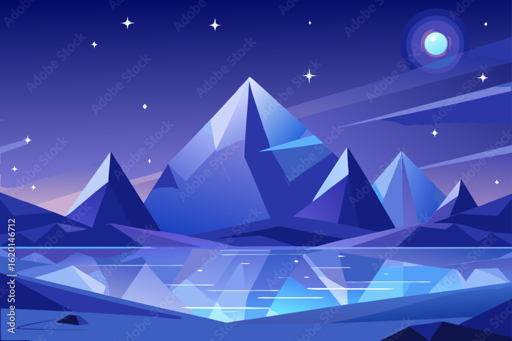Fototapeta premium Minimalist Winter Landscape with a Pure White Background