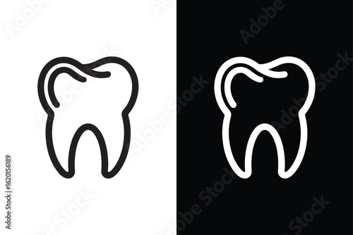 Teeth human part icon isolated vector icon illustration on white background.