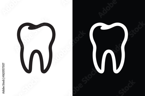Teeth human part icon isolated vector icon illustration on white background.