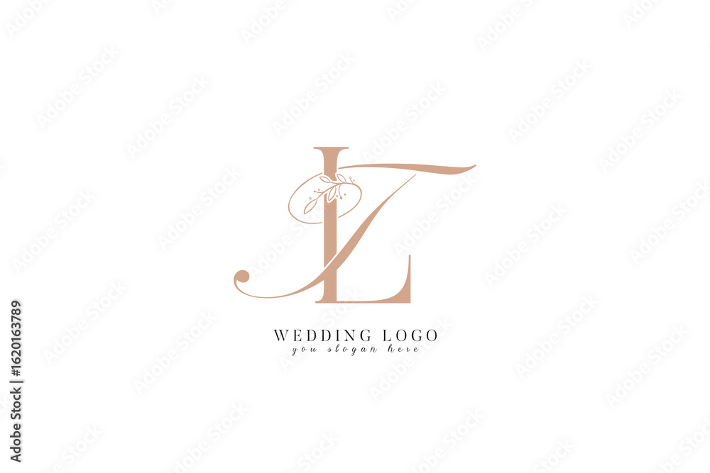 Fotografía TL LT wedding logo with monogram initial letters