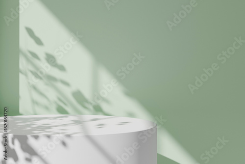 Wallpaper Mural A podium backdrop with natural shadows that can be used in a variety of designs. 3D rendering. Torontodigital.ca