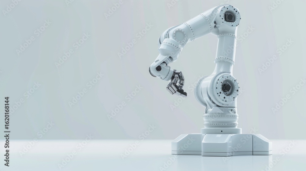 Automation factory industry 4.o concept with one robotic arm Automation factory industry 4.o concept with one robotic arm