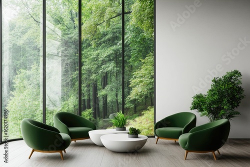 Daylit modern design with forest view