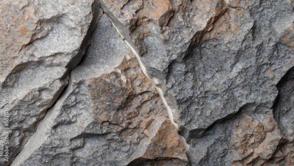 Fototapeta premium A detailed view of a rugged rock surface featuring a natural, textured pattern
