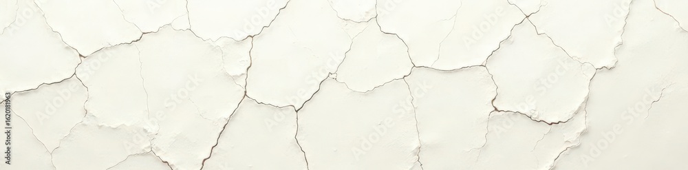 Obraz premium Cracked, textured enamel ceramic surface, creamy off-white , pattern, background
