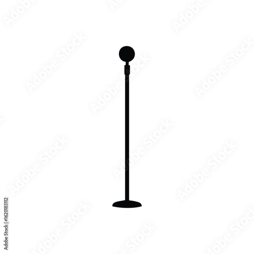 Modern Microphone Stand Vector Icon