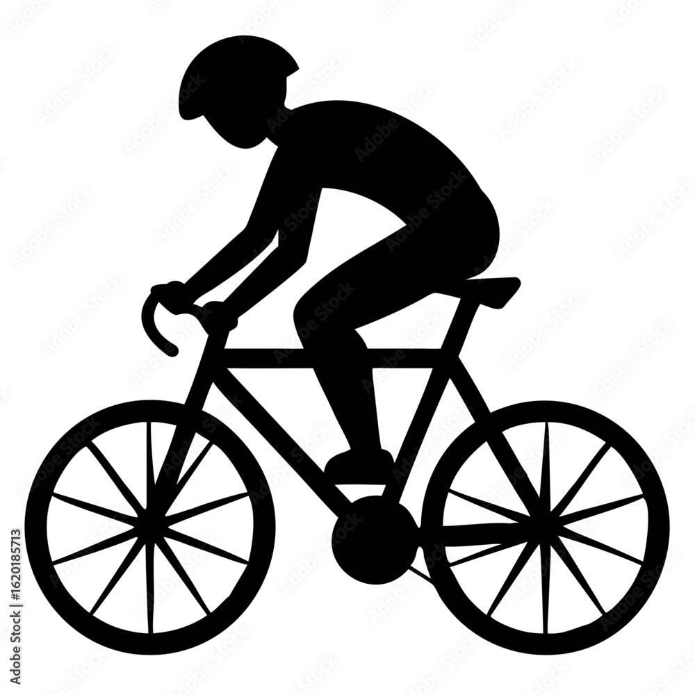 Obraz premium Bicycle rider silhouette