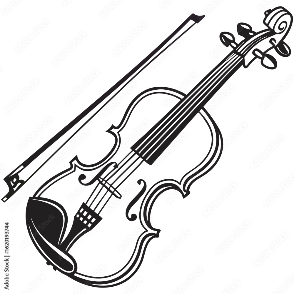 Obraz premium violin with bow