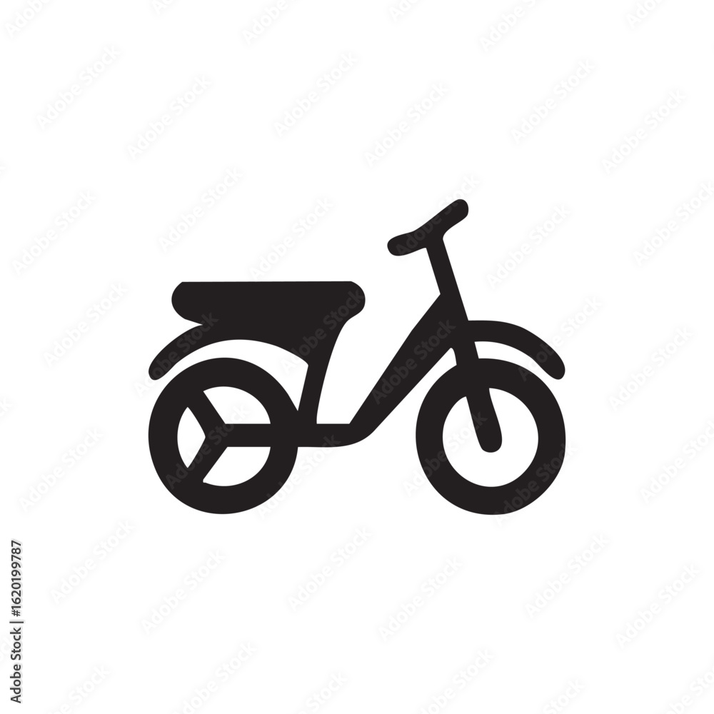 Fototapeta premium Moped Vector isolated on white