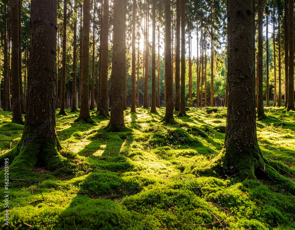 Fototapeta premium Forest bathing, Generated image