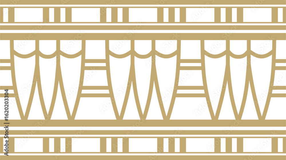 Fotografija Vector golden seamless Egyptian border