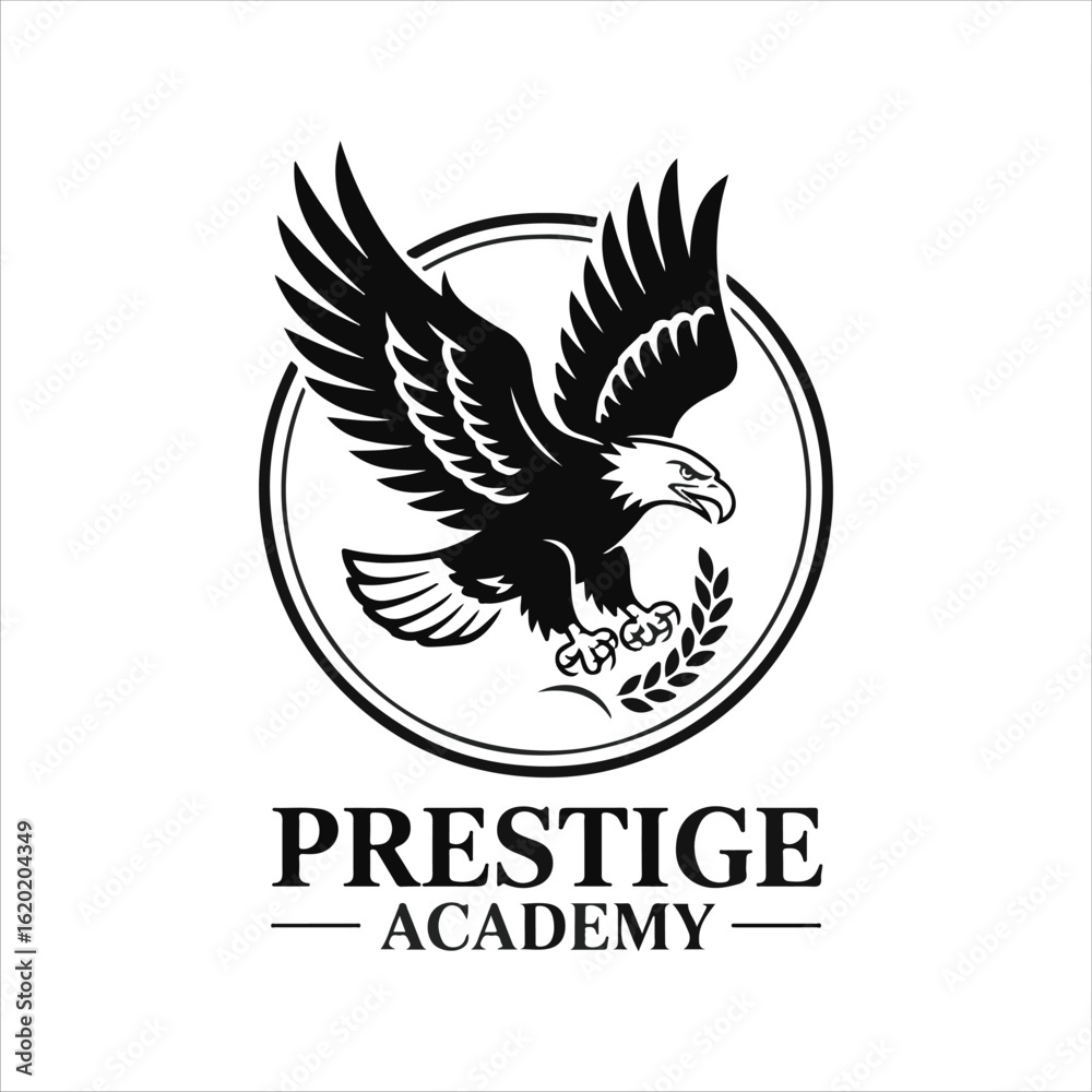 Obraz premium Crowned Eagle Mascot vector art design 