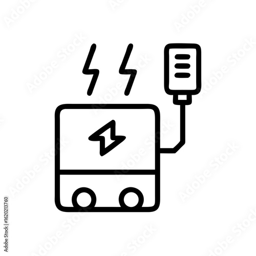 Renewable energy inverter icon transparent background