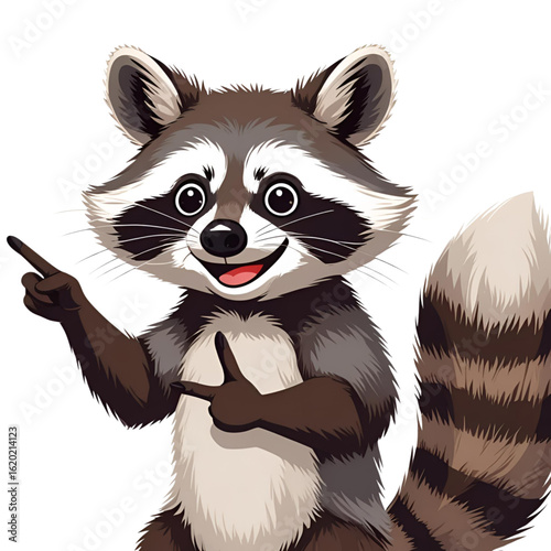 Portrait of a funny raccoon