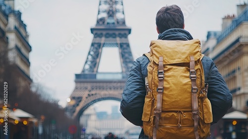 Parisian Adventure: Backpacker Views the Eiffel Tower