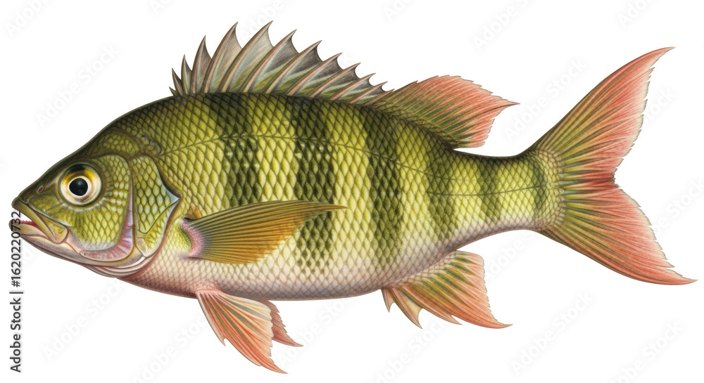 Fototapeta premium Isolated Yellow Perch Fish