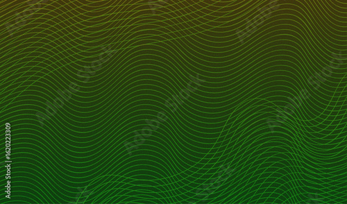 Abstract dark green background with wavy lines pattern