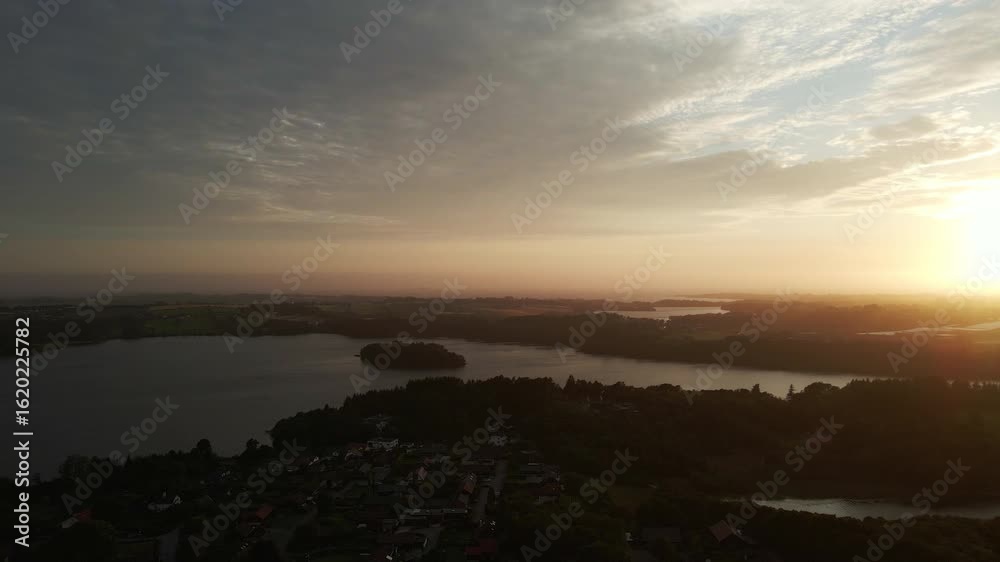 Aerial Drone Shot at Dusk Over Lake and Peninsula in Stavanger, Norway
Aerial Drone Shot at Dusk Over Lake and Peninsula in Stavanger, Norway