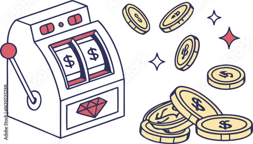 Coin and Currency Counter User Interface Design with Digital Display