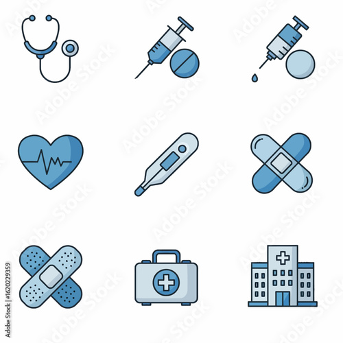 medical icons set