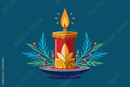 Detailed Vector of a Single Unlit Christmas Light Bulb
