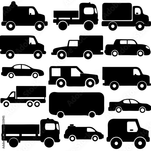 transportation icons set