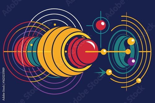 Abstract Vector Showing the Physics of a Jingle Bell's Sound