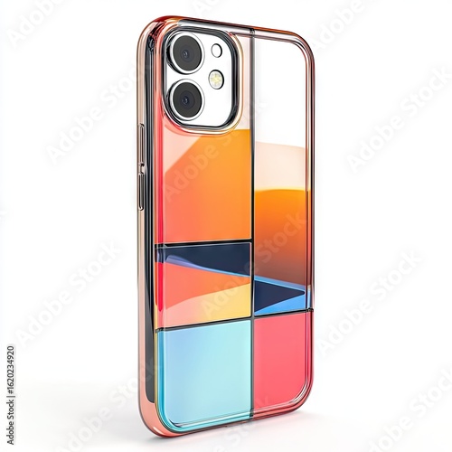 Rose Gold iPhone Case with Abstract Geometric Design