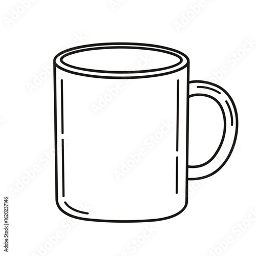 Empty coffee mug on transparent background  