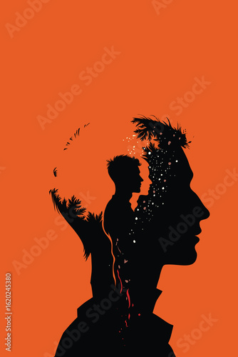 Head, Inner Child, Child, Fear, Relationship, Man, Woman, Trauma, Father, Son, Fight, Love, Vector, Artwork