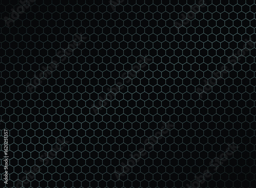 Wallpaper Mural Dark Hexagonal Pattern Vector Background with Modern Tech Design Torontodigital.ca