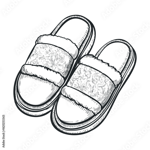 Cozy fluffy slippers for comfort at home