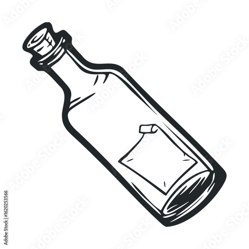 Message in a bottle concept for creative projects and decorations