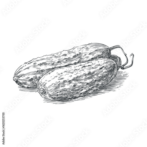 Fresh cucumbers for healthy cooking and salads