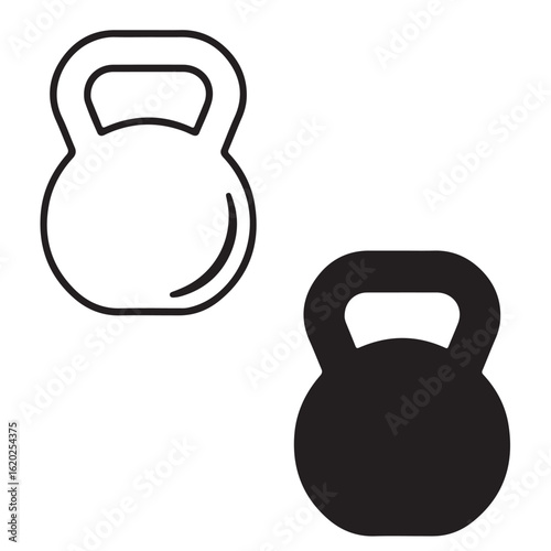 kettlebell vector silhouettes