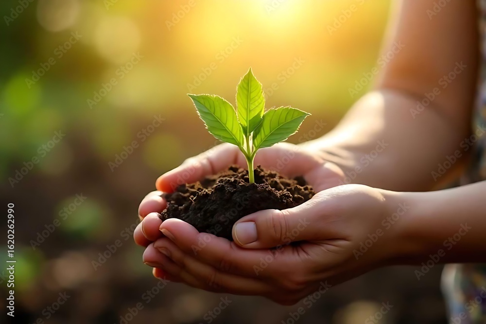 plant in hands plant in hands