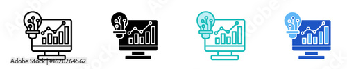 Business Intelligence  Icon Set Multiple Style Collection
